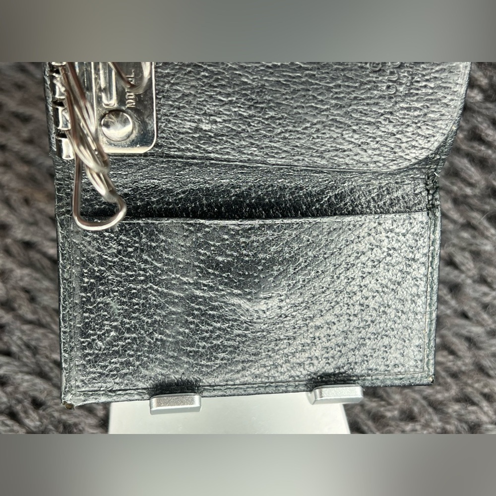 W010. ‼️💗RARE💗‼️ Mini Gucci Black Leather 6 key Ring Wallet/Card Holder EUC - Picture 10 of 10